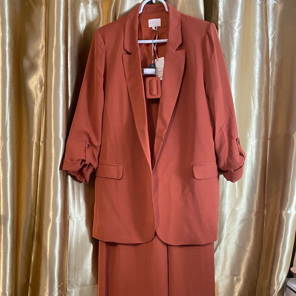 Terracotta Pantsuit women's size M Entra